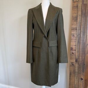 Louben Olive Green Wool Vintage Topcoat Women's Size 4‎